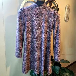 SO Paisley Print Mock Neck Tunic Top/Dress